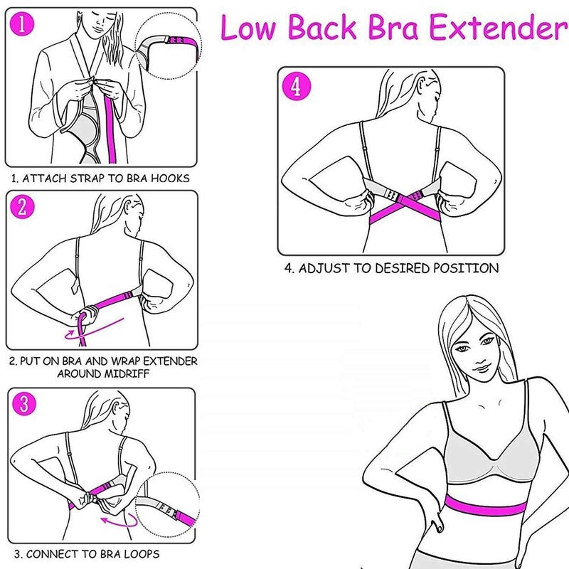 YARBAR Low Back Bra Converter 3 Hook Adjustable Strap Extender Backless Bra Strap Converter for Backless Dress - Image 5